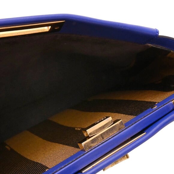 Fendi Blue Leather Peekaboo Fit 2way Handbag - Picture 15 of 15